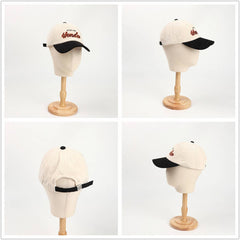CORDUROY COLORBLOCK BASEBALL CAP UNISEX HAT CWAH1148
