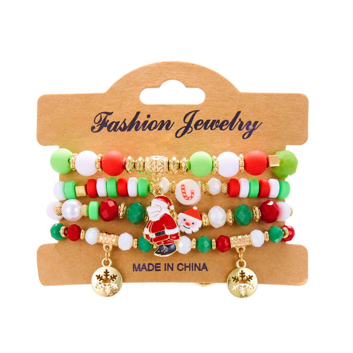 CHRISTMAS COMBINATION COLORFUL ELASTIC BRACELET_CWAJE2381