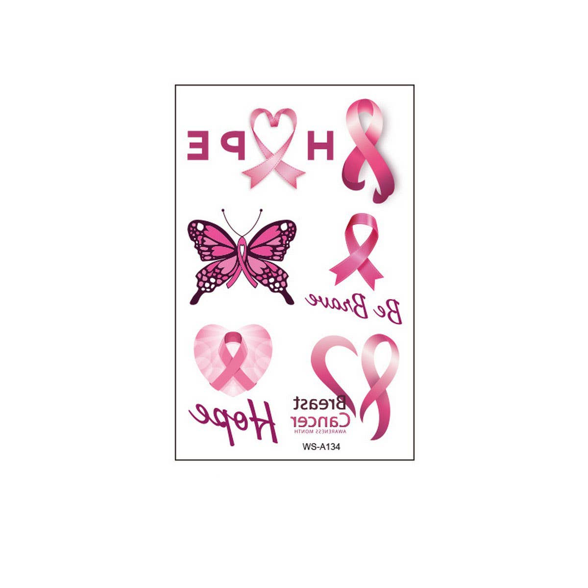 PINK RIBBON TATTOOS BREAST CANCER AWARENESS_CWMM8380