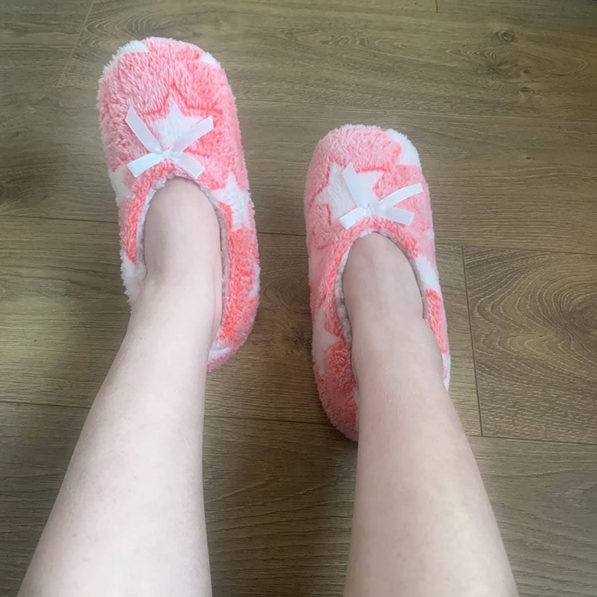 CORAL FLEECE PRINTED SOFT SOLED SOCKS SLIPPERS_CWMS1180