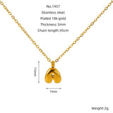 Cwaje1939_Mini Simple Bubble Letter Necklace,Gold