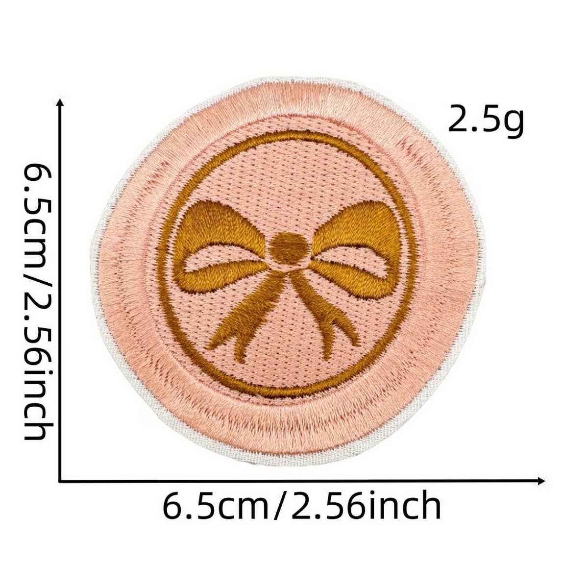 CUTE SOLID COLOR CARTOON BOW EMBROIDERED PATCH_CWMM4027