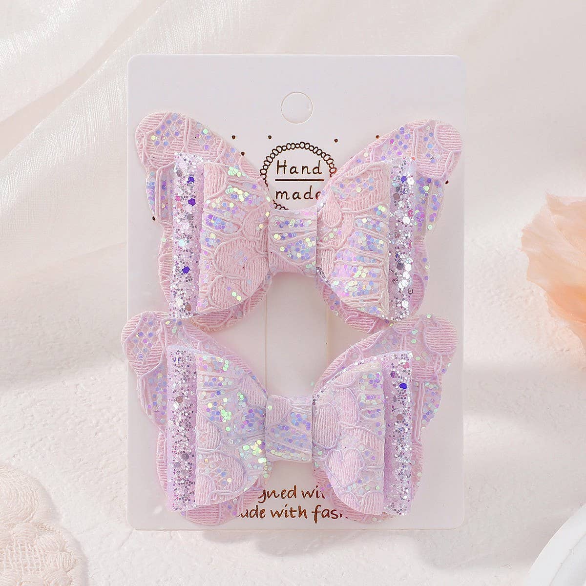 CUTE CARTOON GLITTER BOW HAIR CLIP SET_CWAHA6730