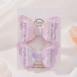 CUTE CARTOON GLITTER BOW HAIR CLIP SET_CWAHA6730