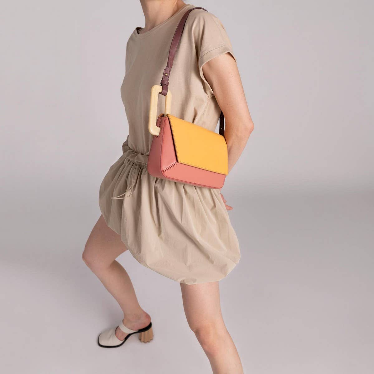 GEOMETRIC SPLICING SMALL SQUARE BAG SHOULDER BAG_CWAB1935