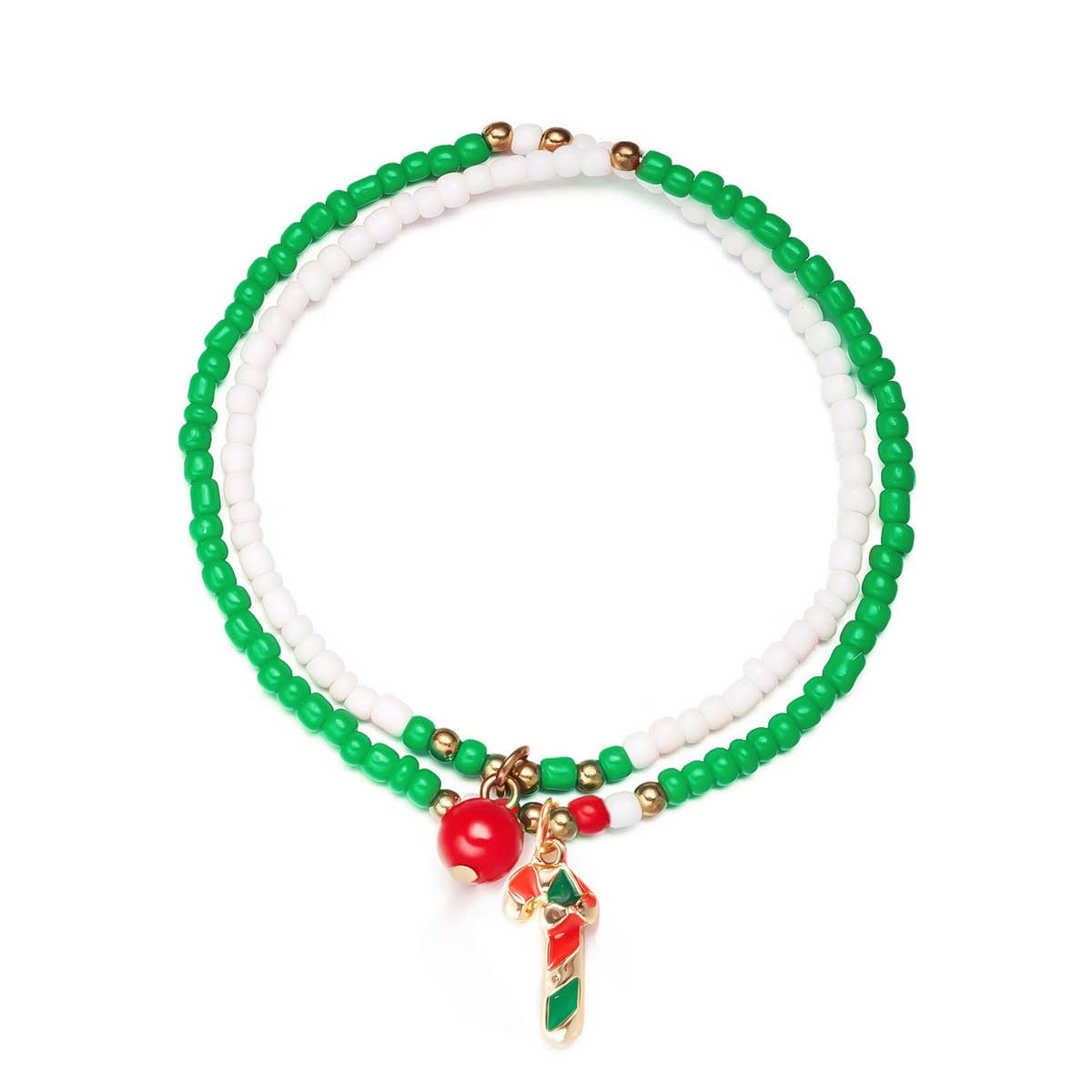 SANTA CLAUS OIL DROP BEADED BRACELET_CWAJE2401