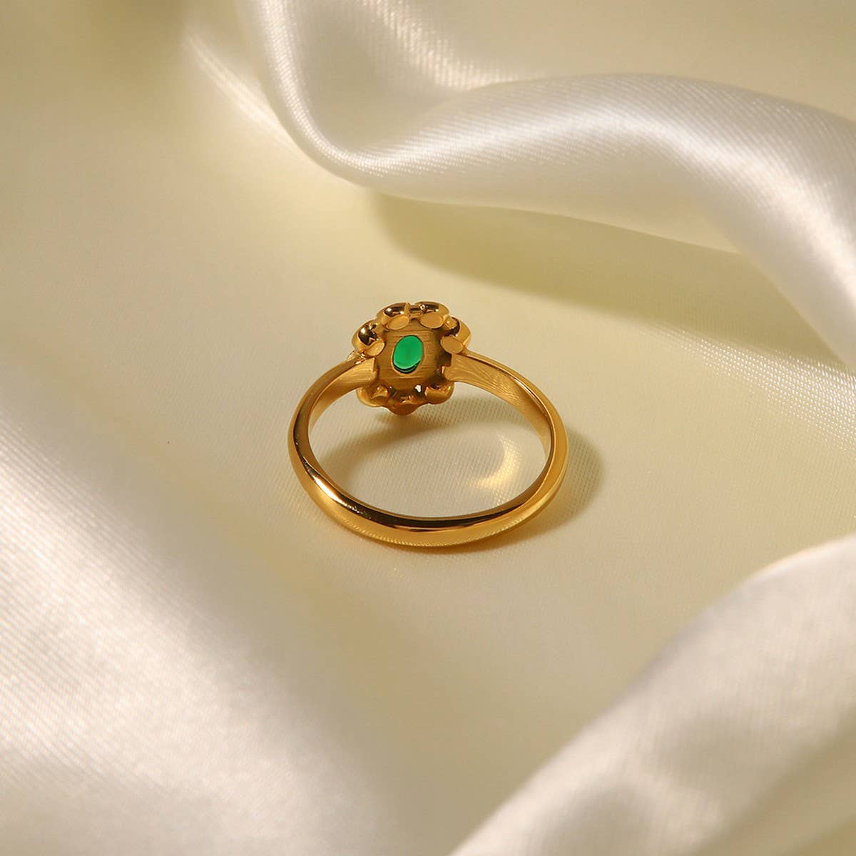 SUNFLOWER VERSATILE STAINLESS STEEL RING_CWAJE1390