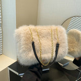 PLUSH TOTE BAG WOMEN LARGE CAPACITY SHOULDER_CUAB00546