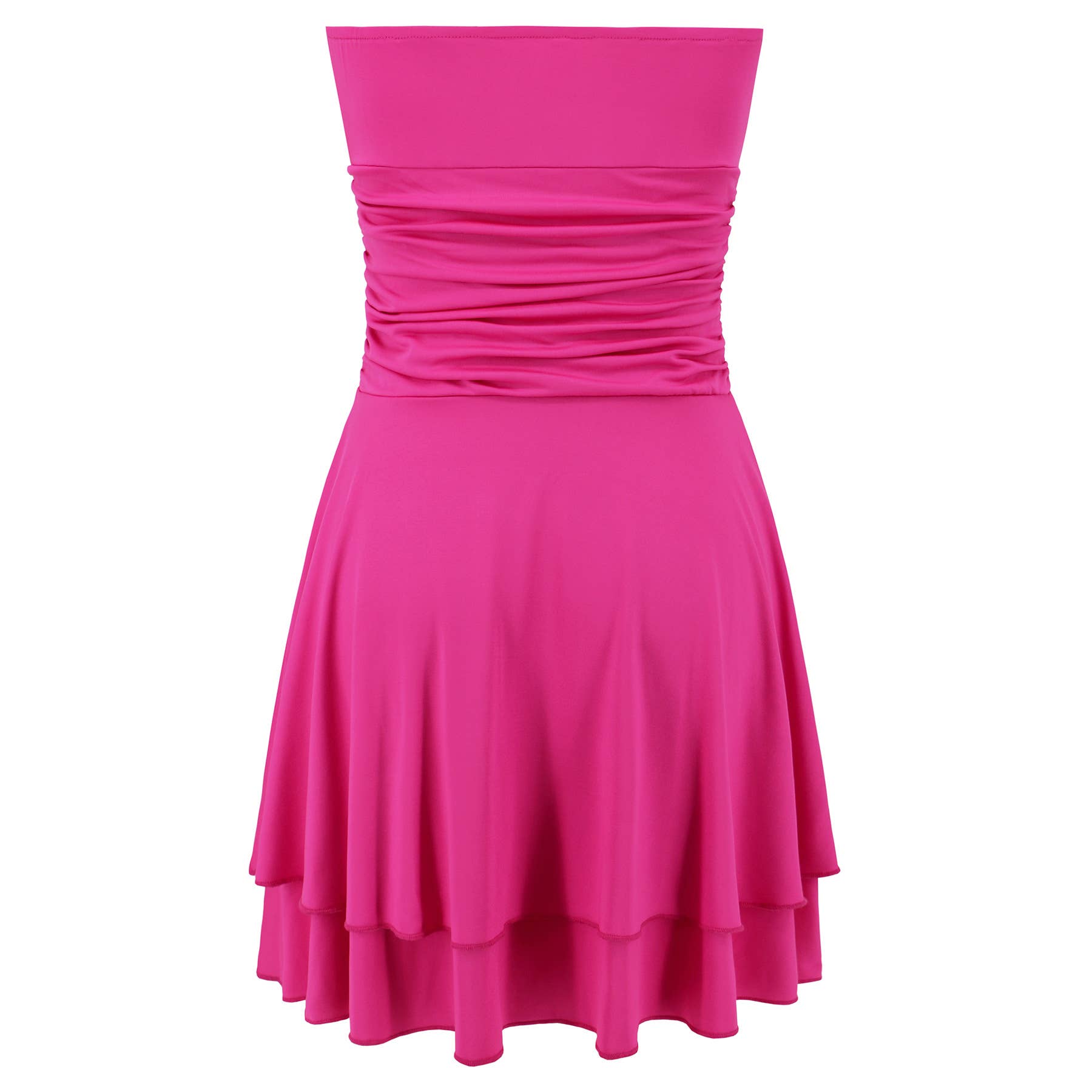 Strapless Ruffle Mini Bodycon Skirt Dress
