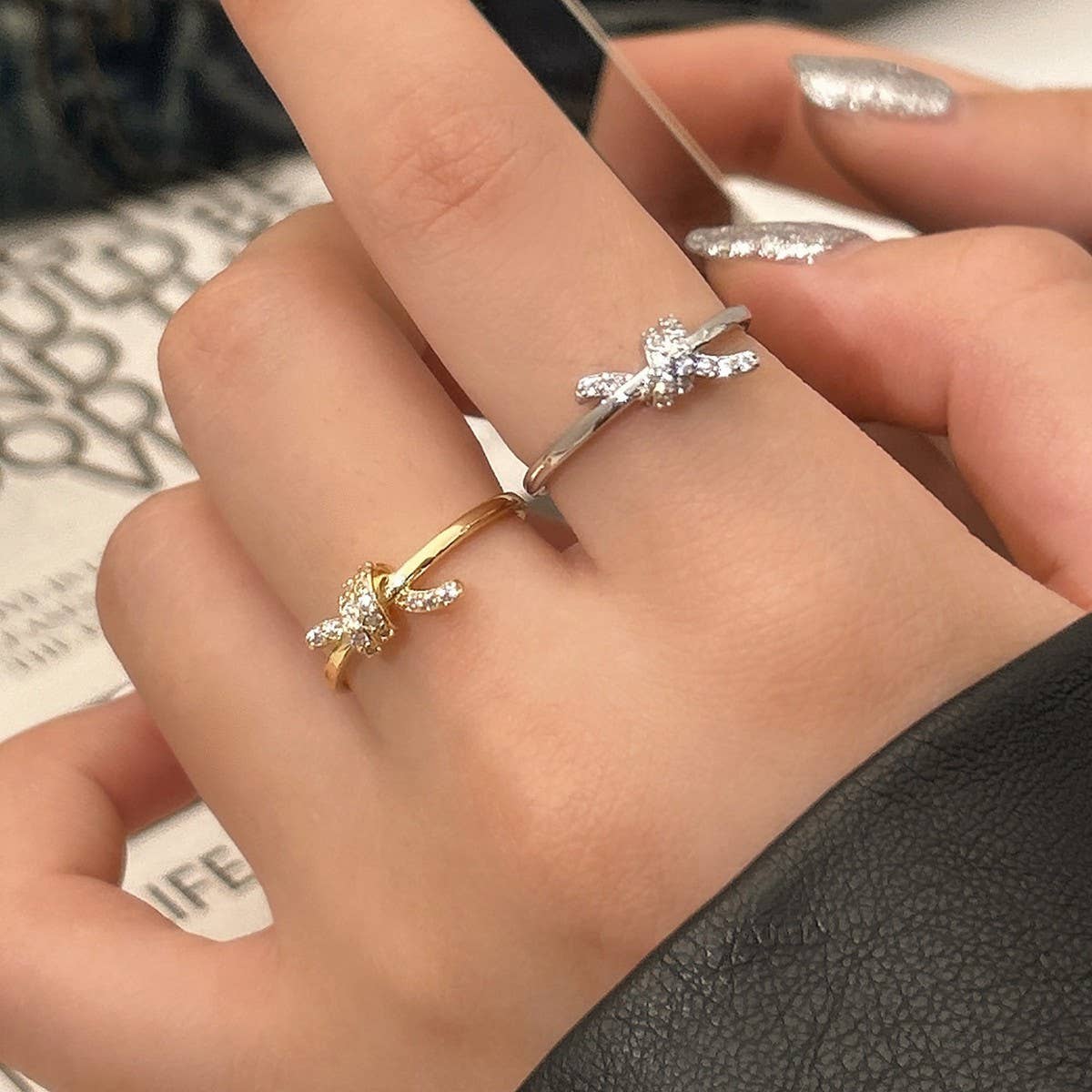 FASHIONABLE AND HIGH END SIMPLE ZIRCON OPEN RING_CWAJE3094