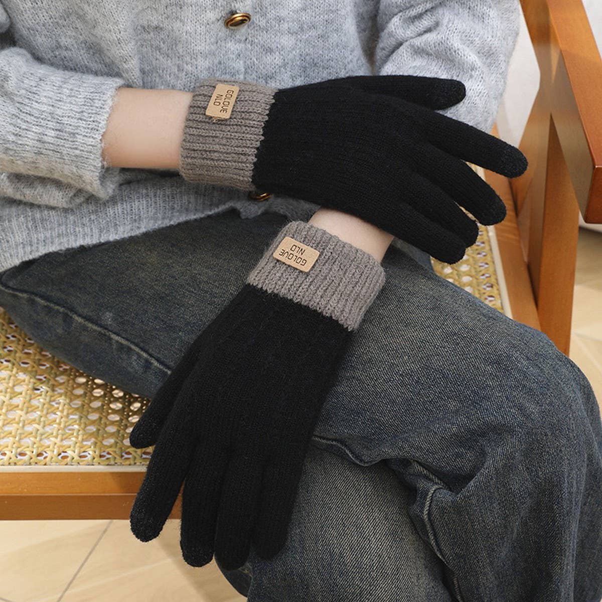 Winter Cashmere Touch Screen Plus Fleece Gloves_Cwag0186