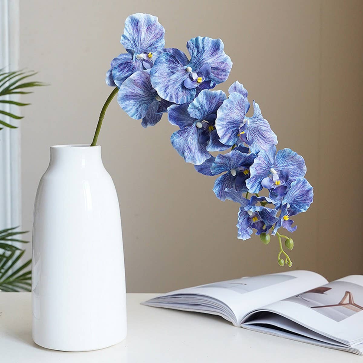 PREMIUM SILK 9 HEAD PHALAENOPSIS ORCHID HOME DECOR_CWMM6479