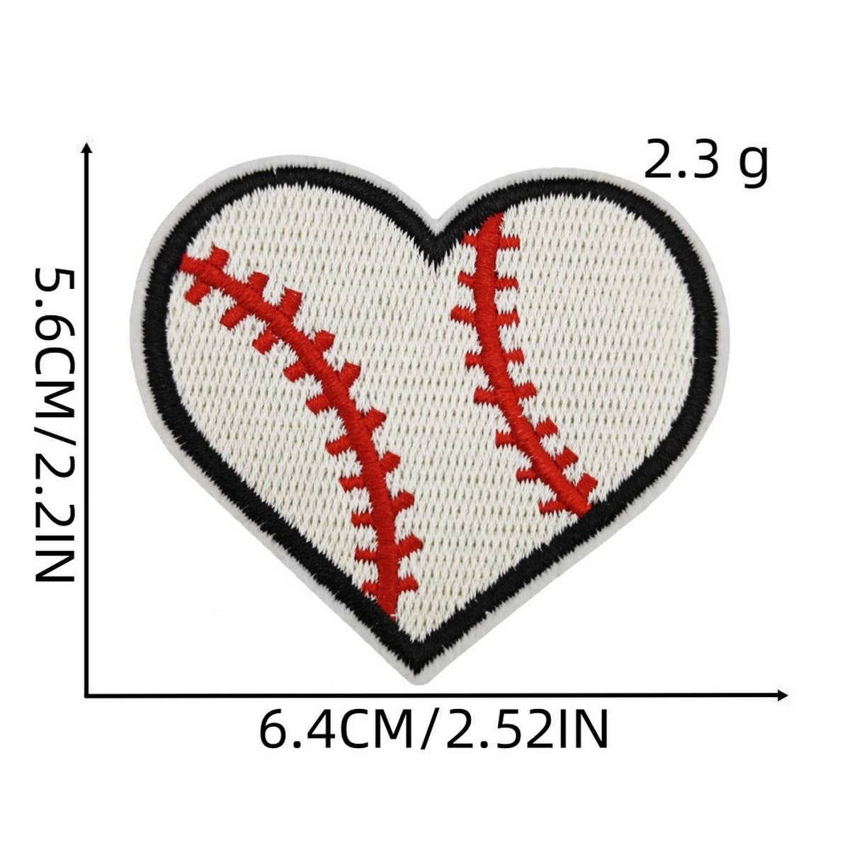 FOOTBALL BADGE HEART ACCESSORY PATCH_CWMM4055