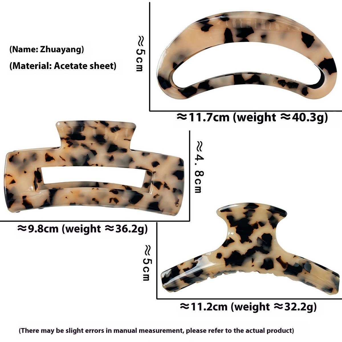Elegant Leopard Acetate Hair Clip ? Large_Cwaha07258