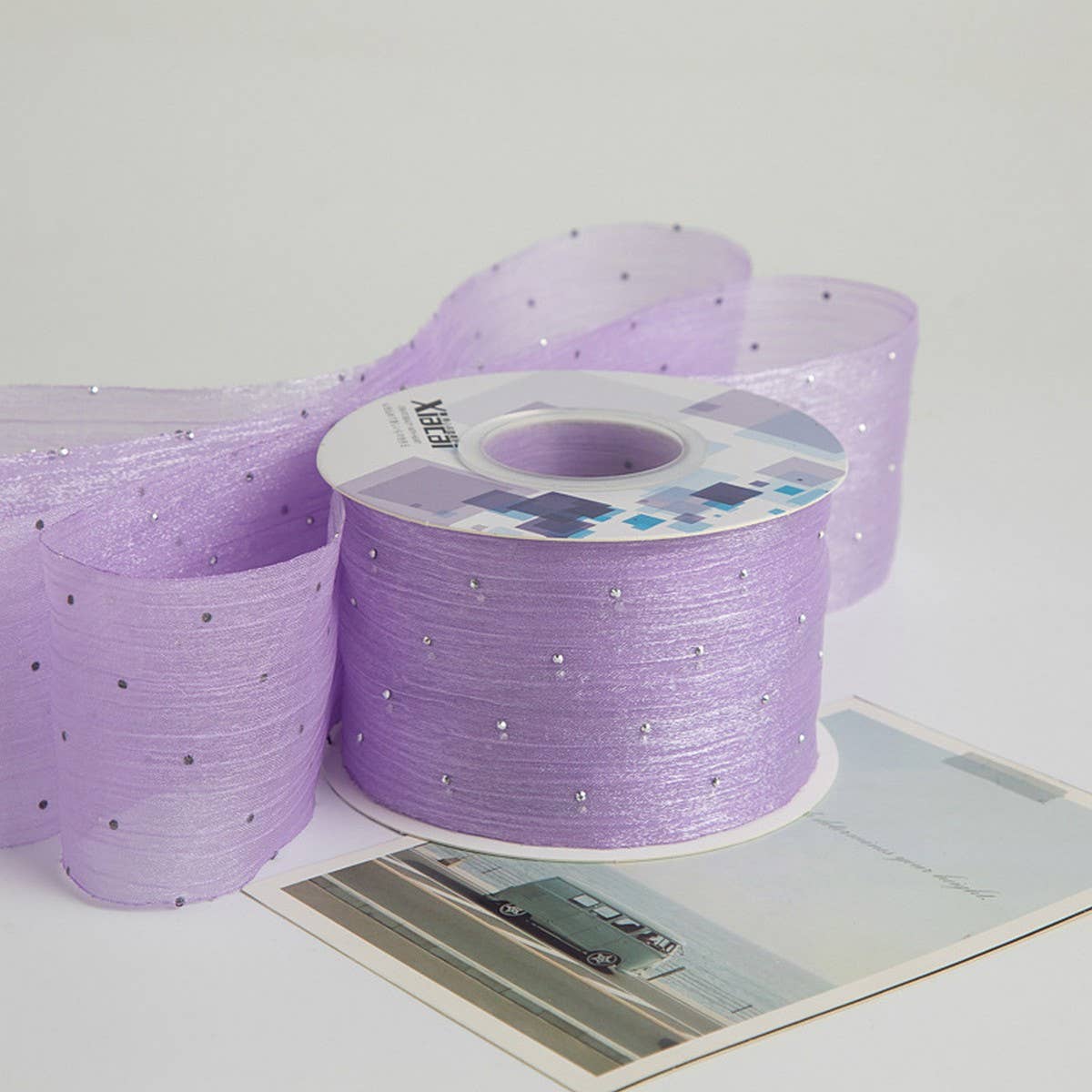 SILVER DOT HOT DIAMOND RIBBON BOW DIY RIBBON_CWMM5773