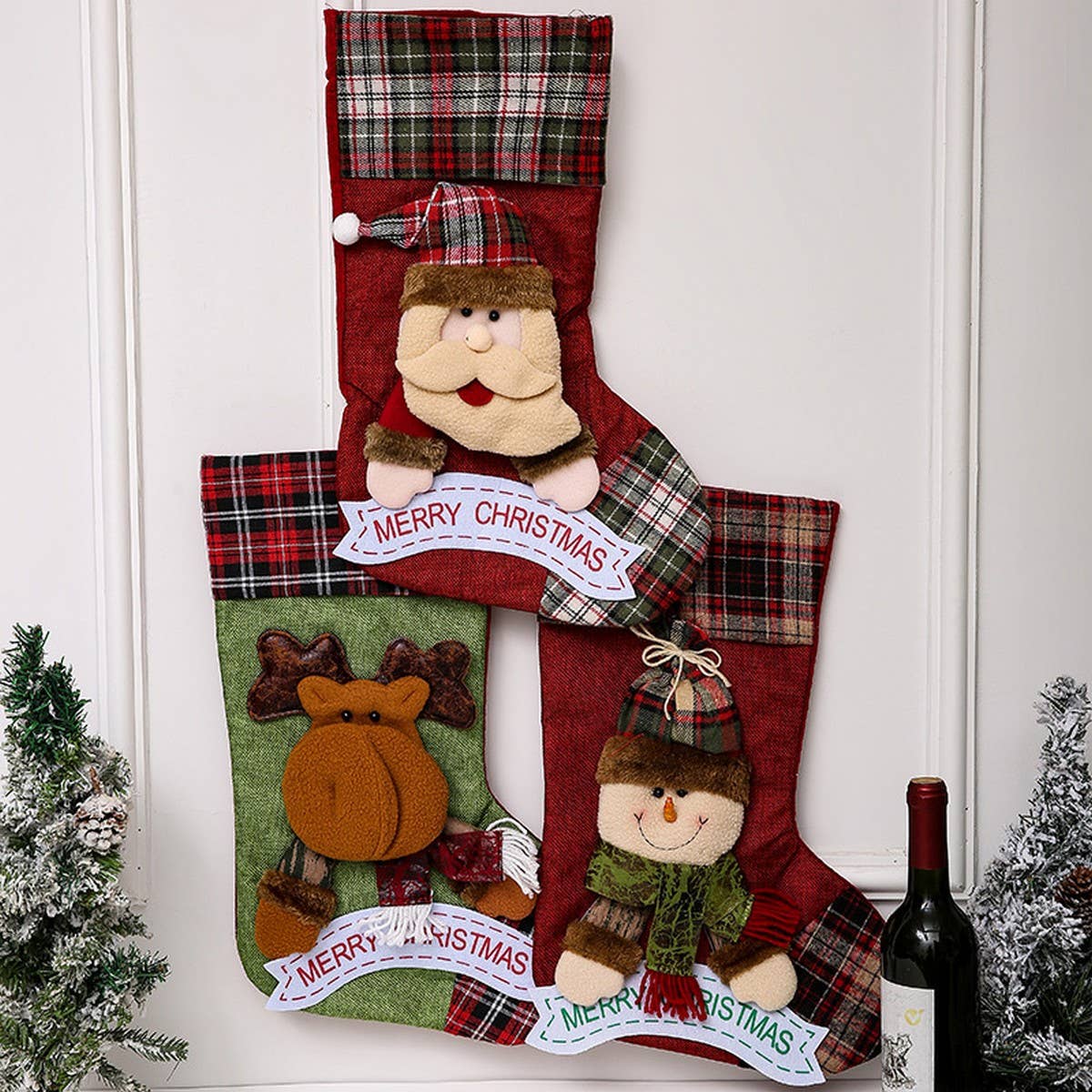CHRISTMAS LARGE 3D CHRISTMAS SOCKS GIFT BAG_CWMS1431