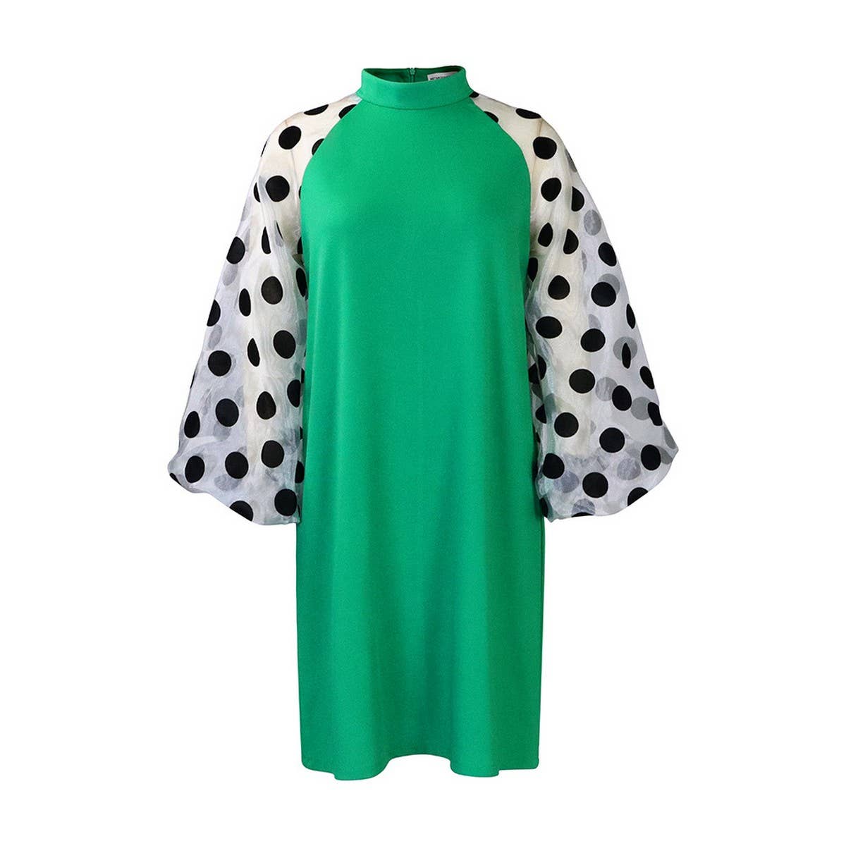 FASHION LOOSE MESH STITCHING LARGE SIZE DRESS_CWDSD6142