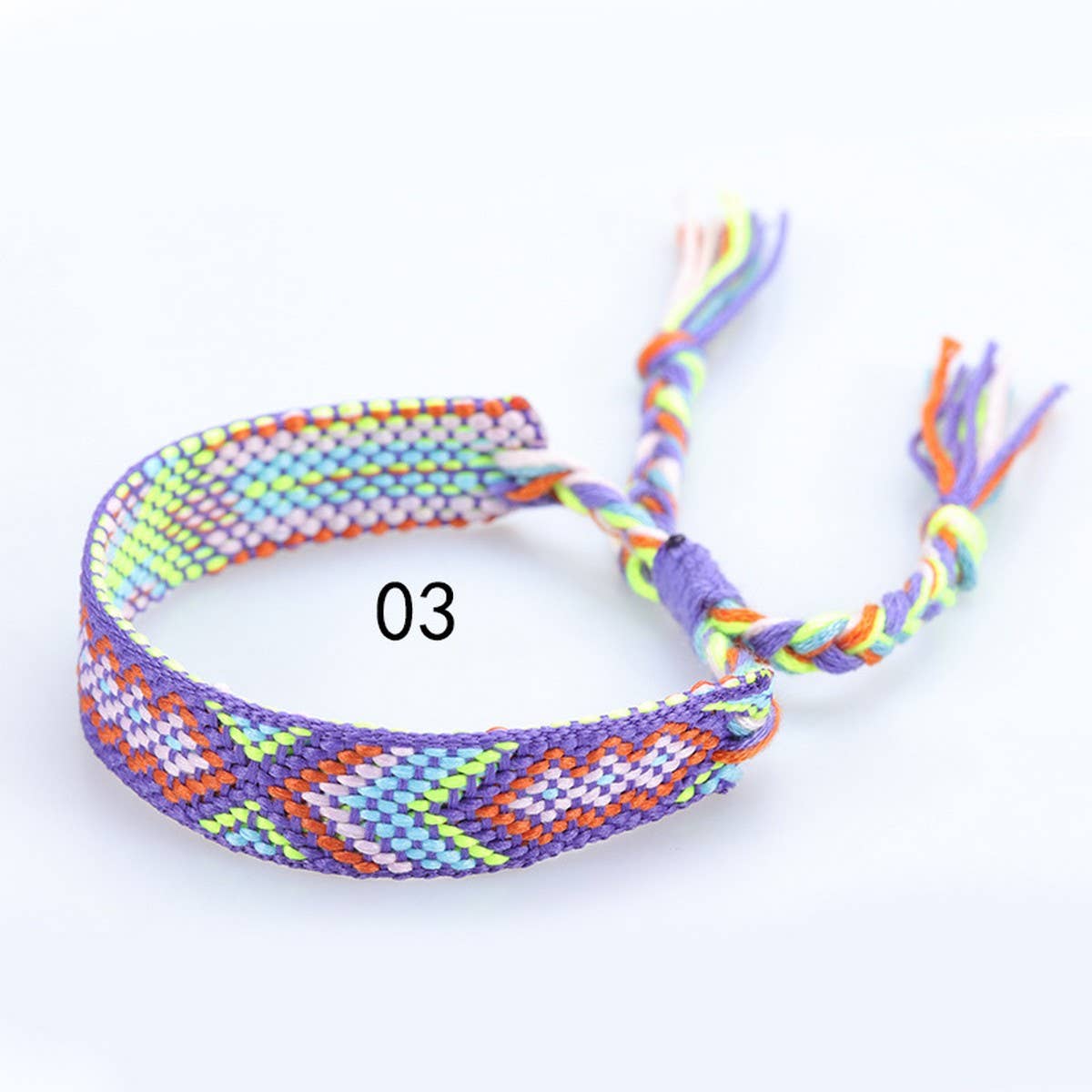 ETHNIC STYLE COLORFUL TASSEL WOVEN BRACELET_CWAJE0709