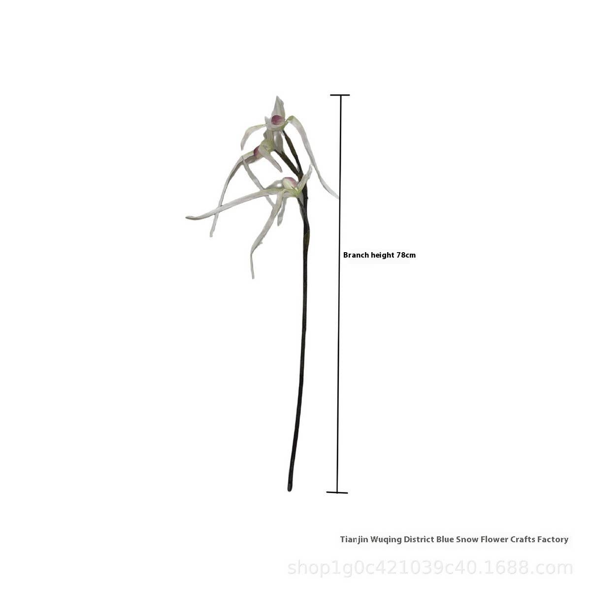 ARTIFICIAL 3 HEAD LEAFLESS SLIPPER ORCHID STEM_CWMM6519