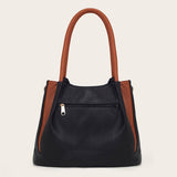 Contrast Color Lychee Shoulder Bag_Cwab2661