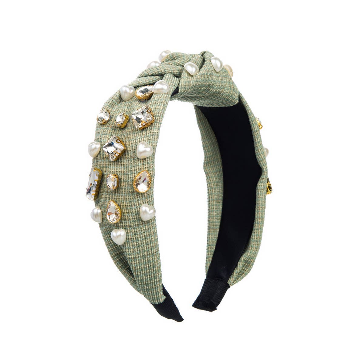 DIAMOND AND PEARL WIDE HEADBAND_CWAHA2137