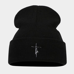 LETTER EMBROIDERY CIRCULAR HIP HOP KNITTED HAT_CWAH2088