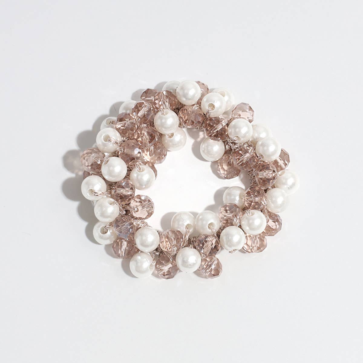 SIMPLE IMITATION PEARL CRYSTAL HAIR ROPE_CWAHA2202