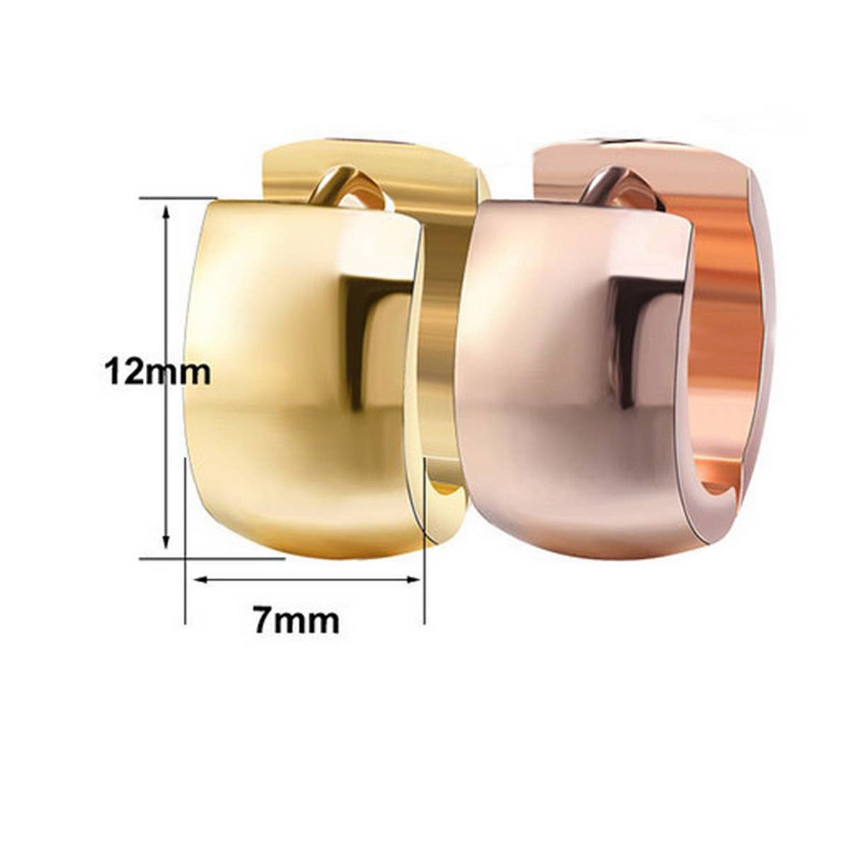 SMALL 18K GOLD HUGGIE HINGED HOOP EARRINGS_CWAJE0568