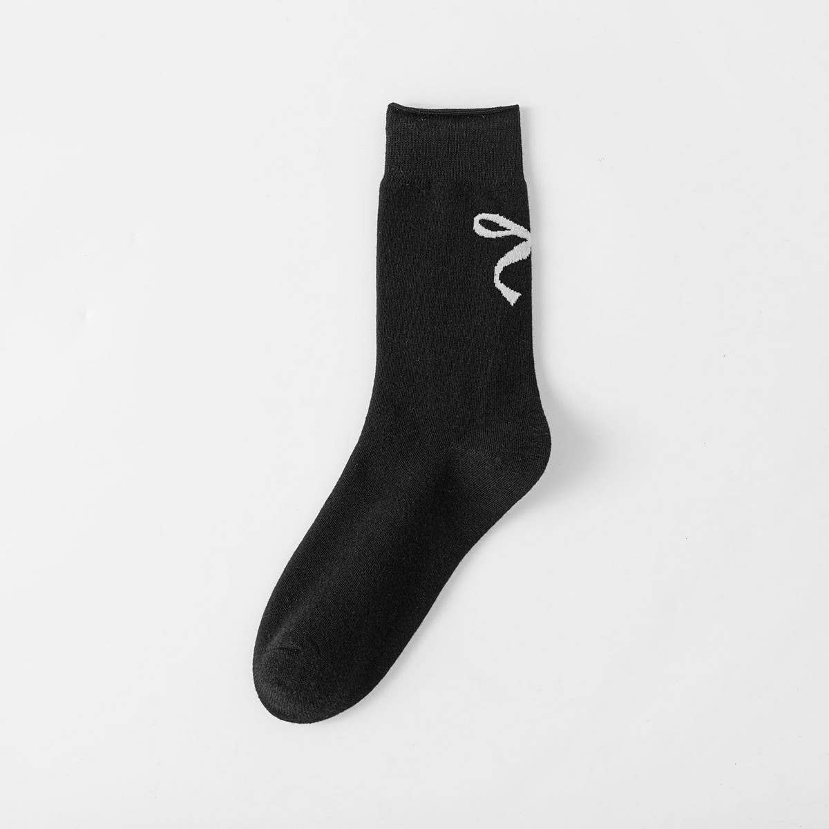 COTTON BOW PRINT CREW SOCKS_CWMS0952