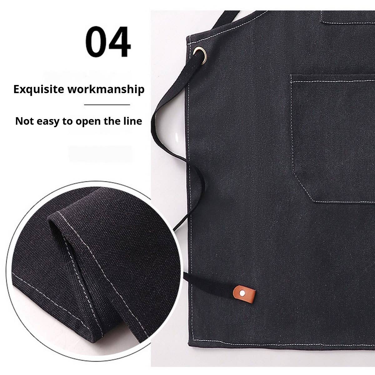 CUSTOM COTTON CANVAS KITCHEN APRON FOR WOMEN_CWMM6623