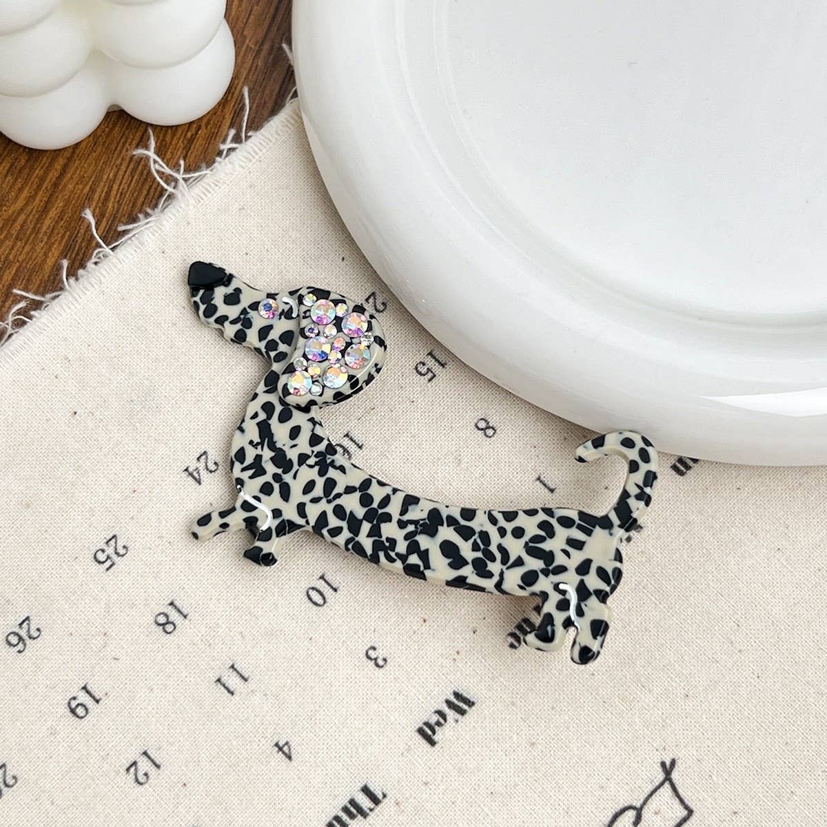 RHINESTONE DOG TEMPERAMENT GIRLY HAIR CLIP_CWAHA2073