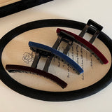 Velvet Hair Claw Simple Retro Shark Clip New_Cwaha08014