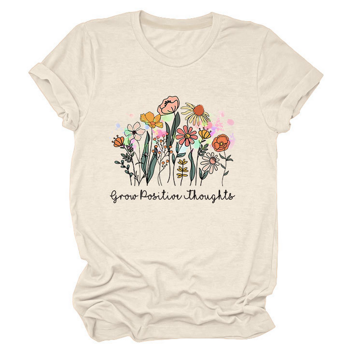 Wome Casual Crew Neck T-Shirt Soft Fit_Cwtts1488