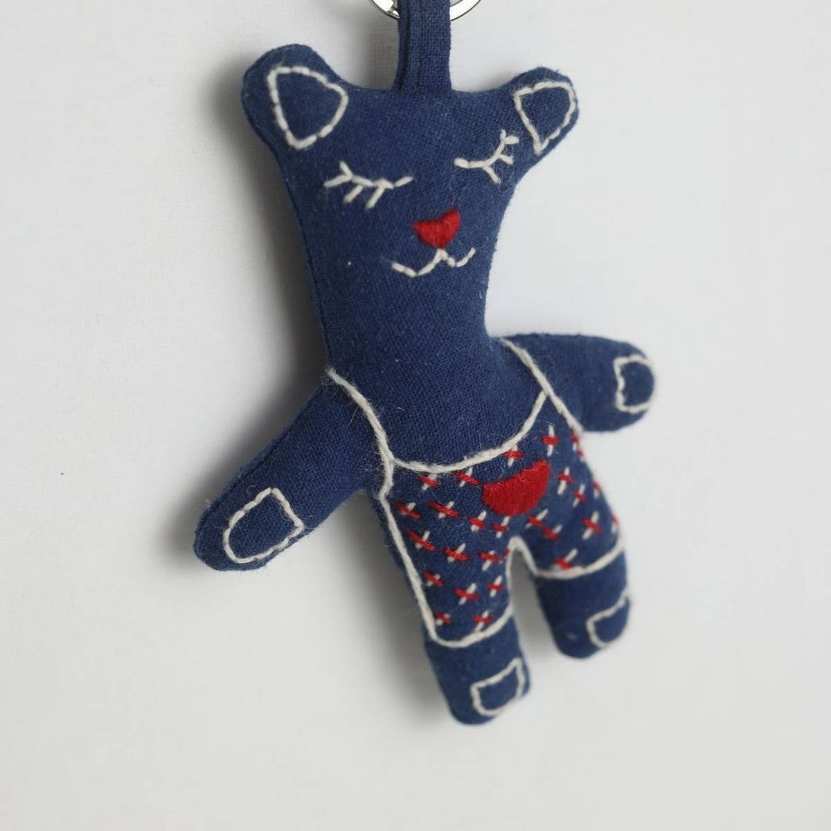 HANDCRAFTED CROOKED BEAR DOLL WITH INDIGO DYE_CWMM6023