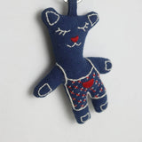 HANDCRAFTED CROOKED BEAR DOLL WITH INDIGO DYE_CWMM6023