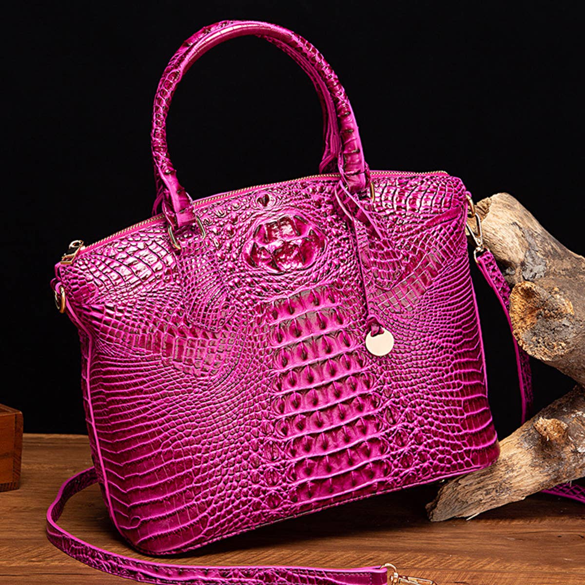 CROCODILE PATTERN HANDBAG SHOULDER BAG_CWAB0571