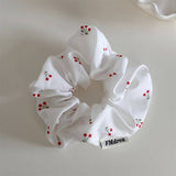 SMALL CHERRY SWEET FRESH FABRIC SQUARE HAIR BAND_CWAHA3707