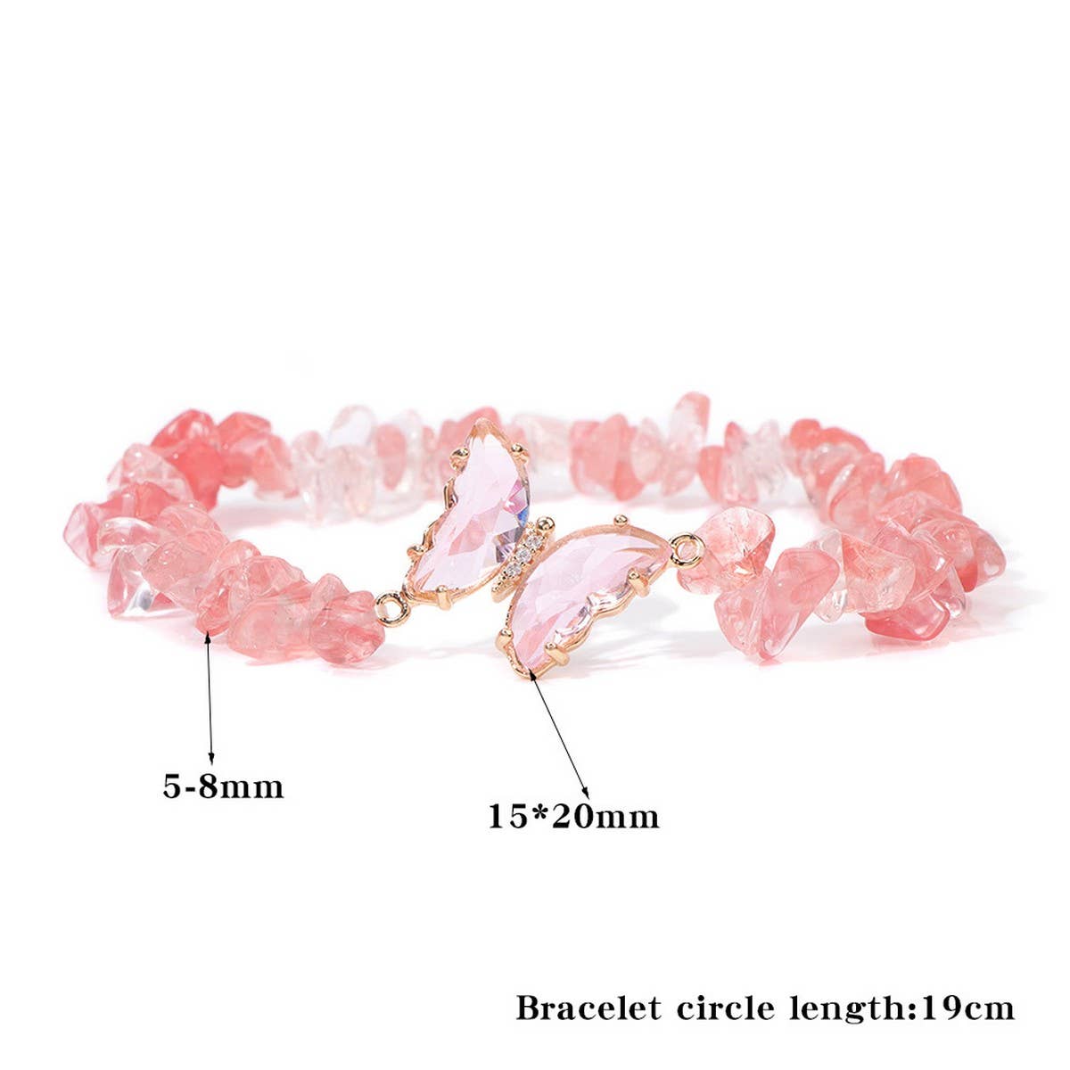 Cwaje4228_Natural Stone Light Luxury Butterfly Bracelet