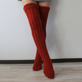 AUTUMN AND WINTER SOLID COLOR LONG KNEE SOCKS_CWMS0855