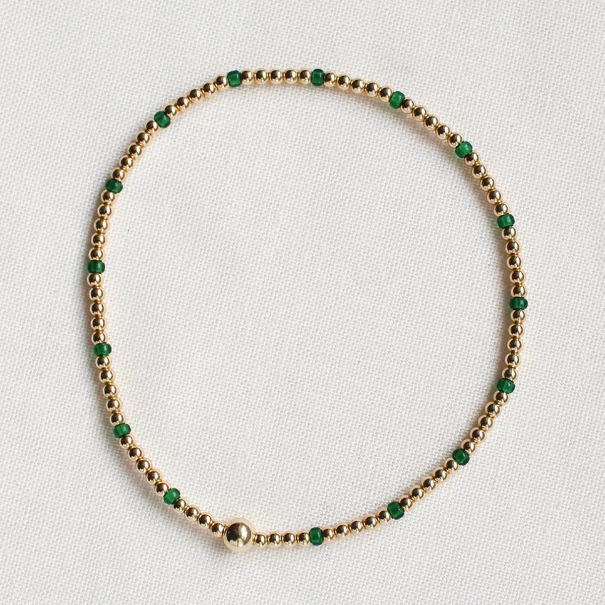 BOHEMIAN STYLE STACKING GOLD ANDCOPPER BEADBRACELET_CWMM3876