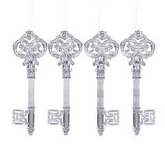 Cwmm10173_Clear Snowflake And Reindeer Ornaments For Tree