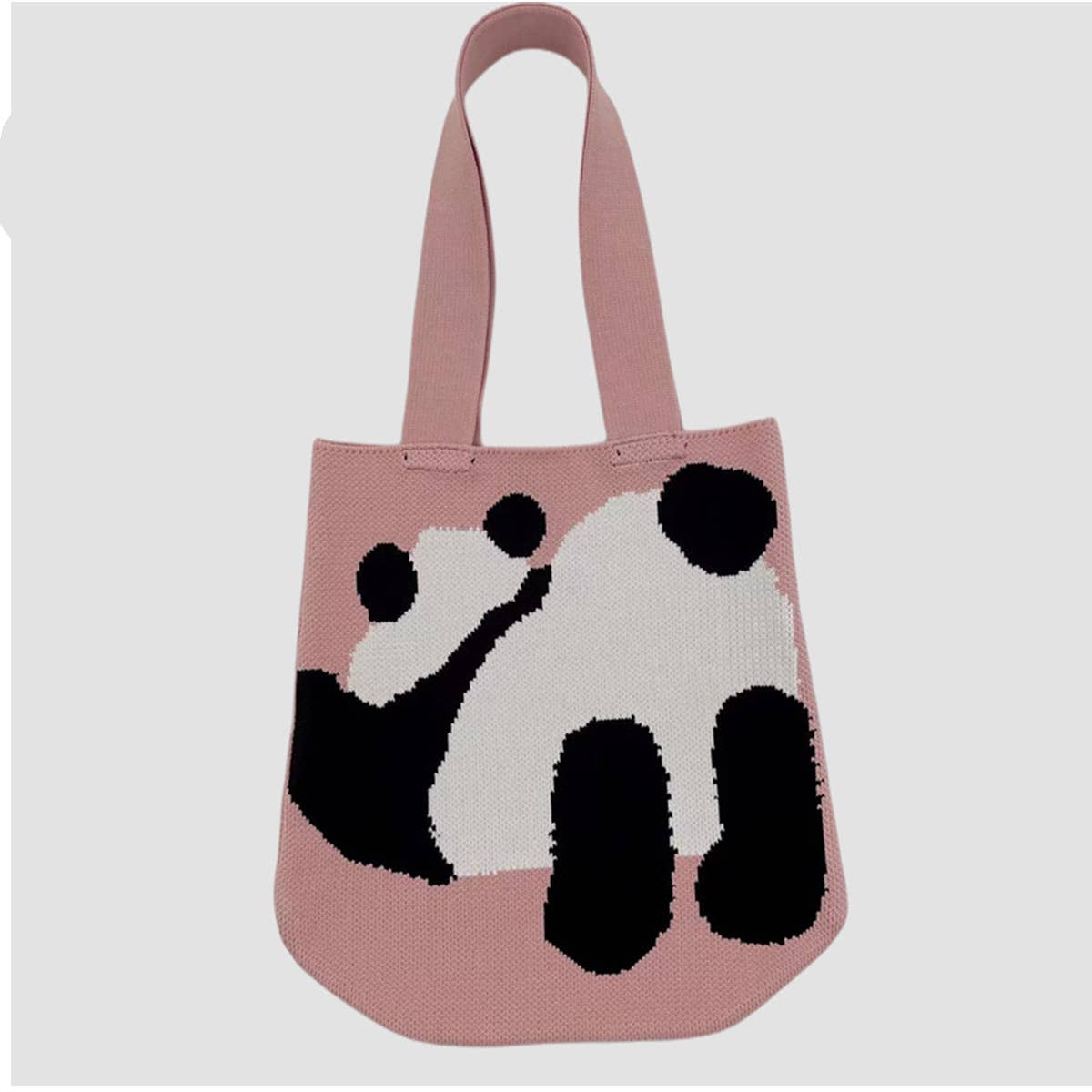 Women Casual Panda Knitted Handbag Shoulder Bag_Cwab0850