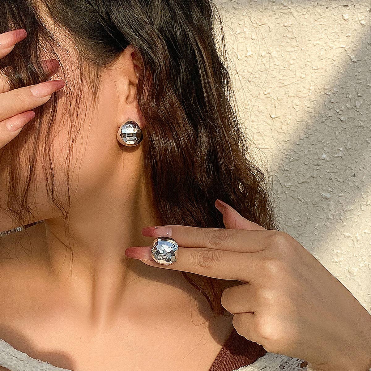 SIMPLE COMMA ROUND PERSONALITY SMOOTH EARRINGS_CWAJE1823