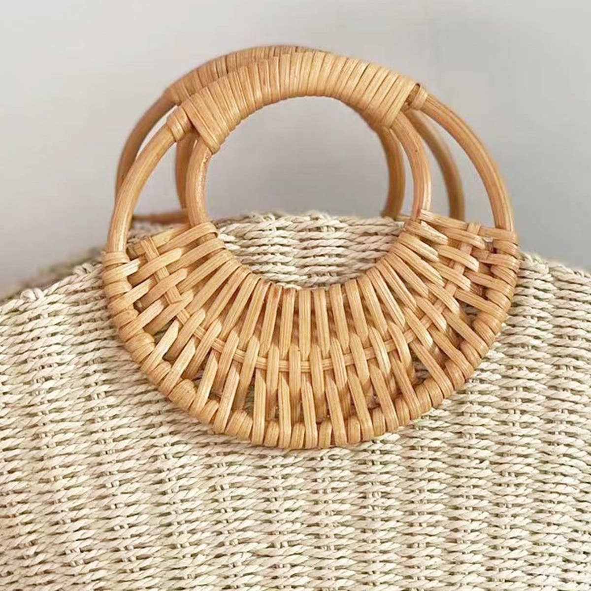 SUMMER BEACH SEA STRAW RATTAN TOTE CLUTCH BAGS_CWAB0814