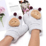 CUTE WINTER PLUSH AND THICKENED RABBIT FUR GLOVES_CWAG0267