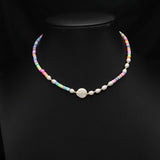 Womens Natural Freshwater Pearl Necklace