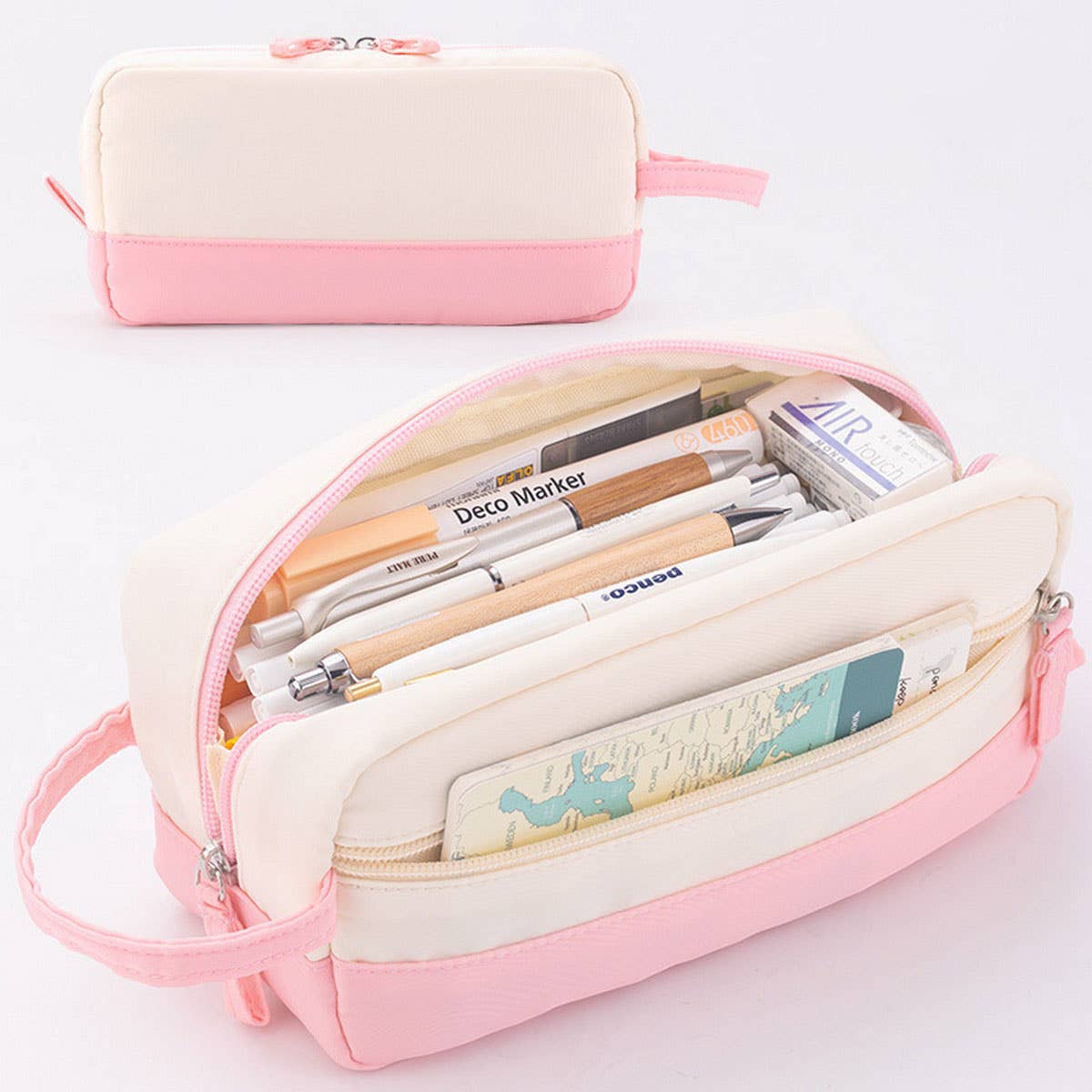 NEW LARGE CAPACITY DOUBLE LAYER PENCIL CASE_CWMM1979