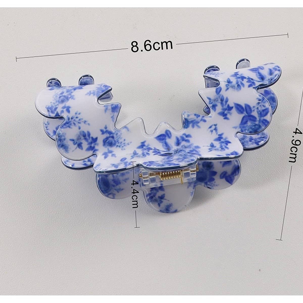Cwaha1400_Simple Wave Hair Claw Clip  Blue Set