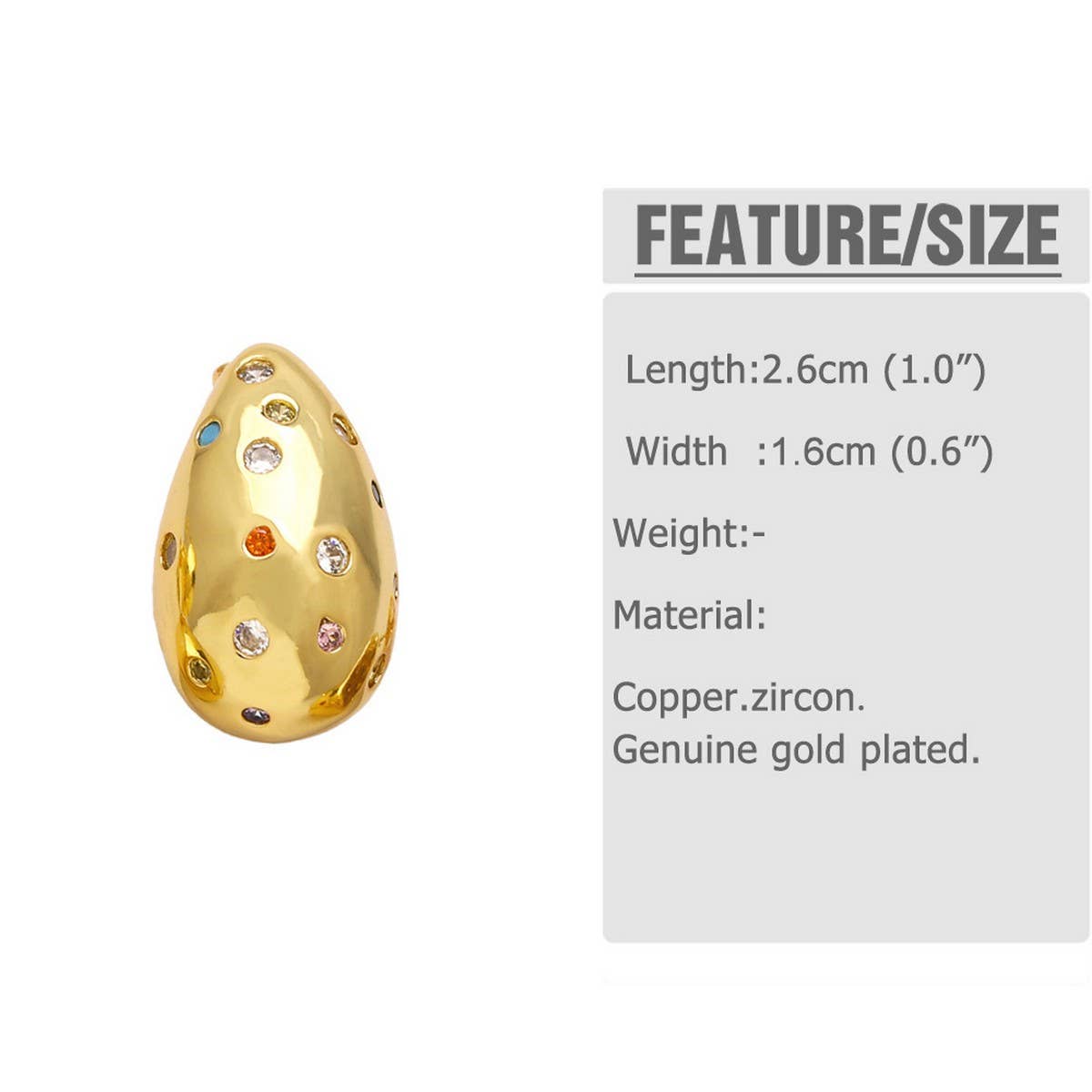 RETRO GOLD PLATED OX HORN EARRINGS_CWAJE1028