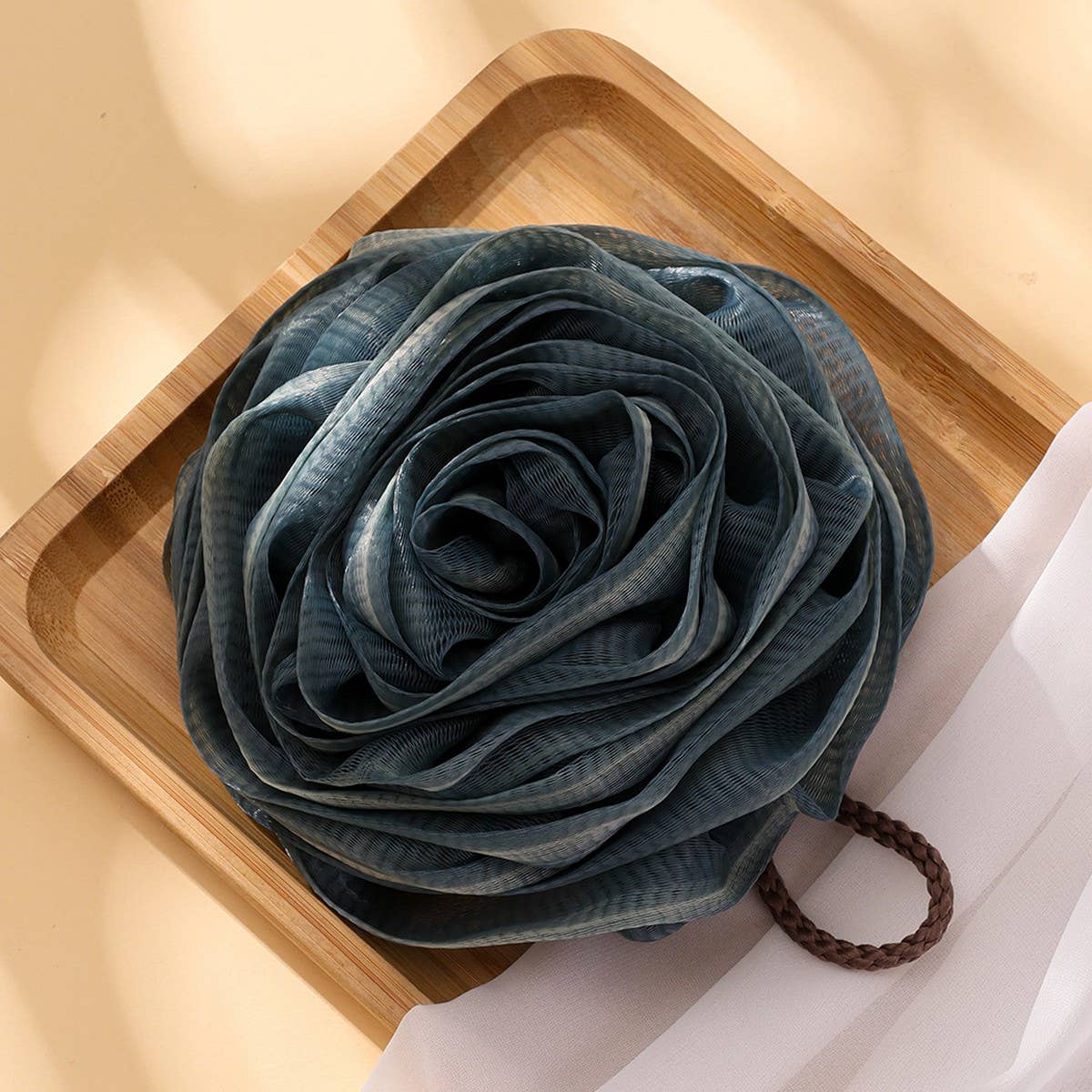 75G BATH BALL ROSE BATH FLOWER BATH BALL BATH POUF_CWMM3338